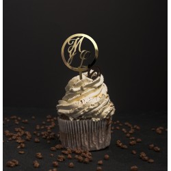 Cake topper evento personalizado CON INICIALES - FIESTA IMPRESA