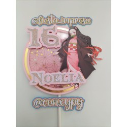 CAKE TOPPER NEZUKO CAZADORA