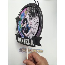 Cake topper cumpleaños personalizado de MIERCOLES ADAMS-FIESTA IMPRESA