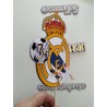 Cake topper cumpleaños personalizado FUTBOL REAL MADRID-FIESTA IMPRESA