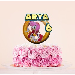 CAKE TOPPER ARO SONIC Y AMY ROSE