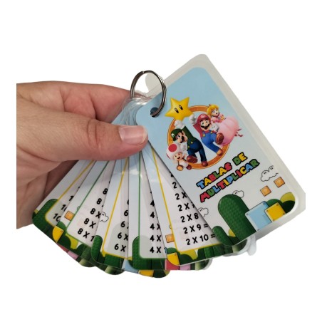 LLAVERO TABLAS DE MULTIPLICAR TEMÁTICAS