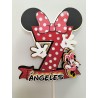 Cake topper cumpleaños personalizado de MINNIE MOUSE - FIESTA IMPRESA