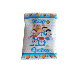 BOLSAS CHIPS DORAEMON Y AMIGOS PERSONALIZADAS CUMPLEAÑOS FIESTA EVENTO