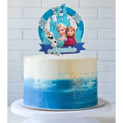 Cake topper cumpleaños personalizado de FROZEN OLAF - FIESTA IMPRESA