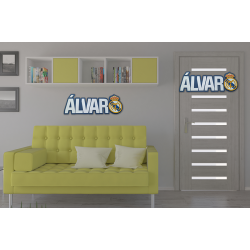 NOMBRE XL REAL MADRID ESCUDO futbol comunión cumpleaños decoración