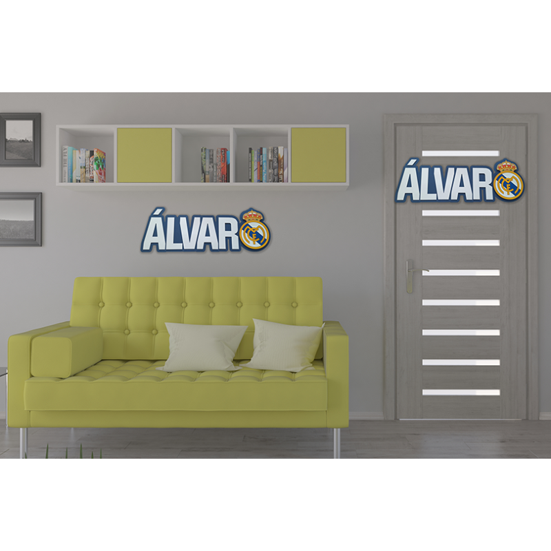 NOMBRE XL REAL MADRID ESCUDO futbol comunión cumpleaños decoración