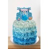 Cake topper cumpleaños personalizado de CENICIENTA - FIESTA IMPRESA