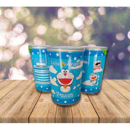 ETIQUETAS PRINGLES DORAEMON NUBES PERSONALIZADO CUMPLEAÑOS COMUNION