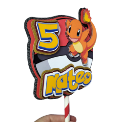 CAKE TOPPER POKEMON Adorno de tarta cumpleaños infantil personalizado