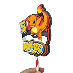 CAKE TOPPER POKEMON Adorno de tarta cumpleaños infantil personalizado