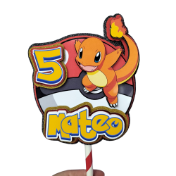 CAKE TOPPER POKEMON Adorno de tarta cumpleaños infantil personalizado