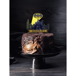 Cake topper cumpleaños personalizado de BATMAN FOCO - FIESTA IMPRESA