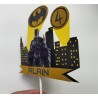 Cake topper cumpleaños personalizado de BATMAN FOCO - FIESTA IMPRESA