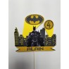 Cake topper cumpleaños personalizado de BATMAN FOCO - FIESTA IMPRESA