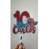 Cake topper cumpleaños personalizado de SPIDERMAN TELA -FIESTA IMPRESA