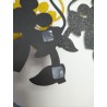 Cake topper cumpleaños SILUETAS DE MIKEY Y MINNIE - FIESTA IMPRESA