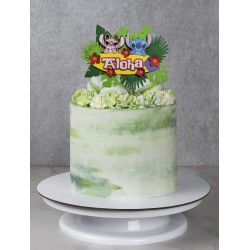 Cake topper cumpleaños personalizado de ANGEL  STITCH - FIESTA IMPRESA