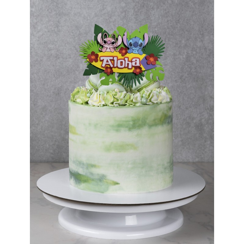 Cake topper cumpleaños personalizado de ANGEL  STITCH - FIESTA IMPRESA