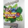 Cake topper cumpleaños personalizado de ANGEL  STITCH - FIESTA IMPRESA