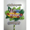 Cake topper cumpleaños personalizado de ANGEL  STITCH - FIESTA IMPRESA