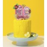 Cake topper cumpleaños personalizado de FLAMENCO VERANO-FIESTA IMPRESA